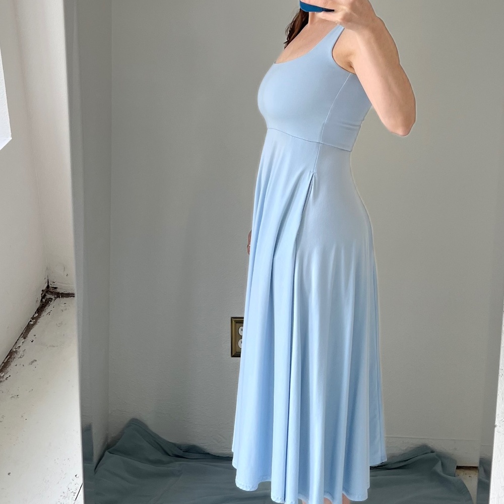 American Giant Flex Dress in size S Sky Blue - Picture 2 of 2